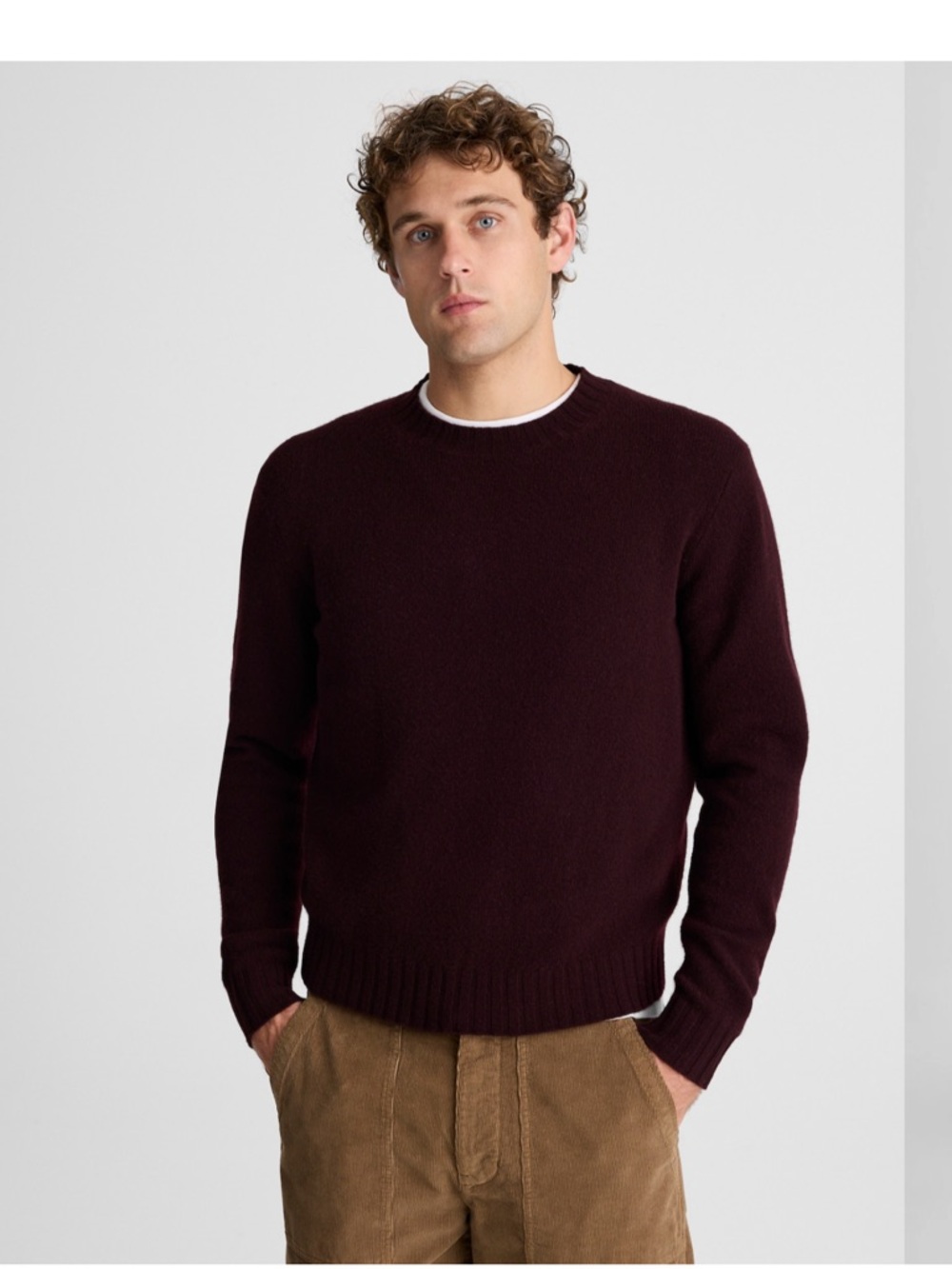Madewell NWT men's Crewneck Sweater in Deep Burgundy size‎ small